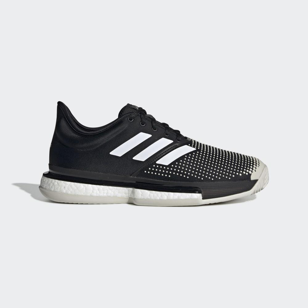 Adidas Men's SoleCourt Clay Tennis Shoes Black/White Ireland G26293